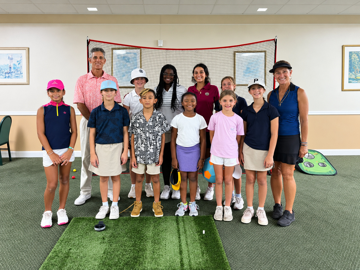 Junior golf group at Palm Aire Golf Academy