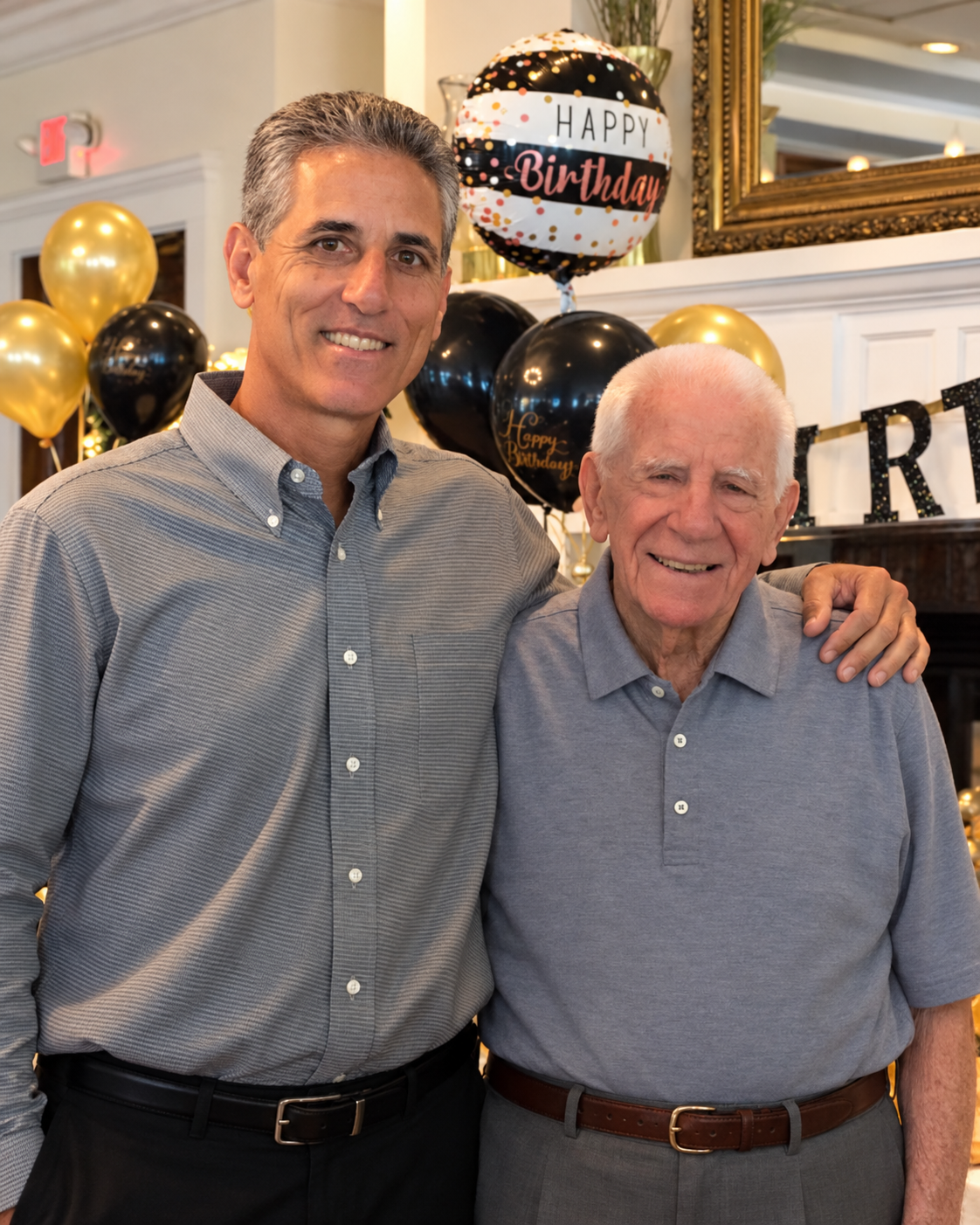 A cherished family birthday photograph with John Conte